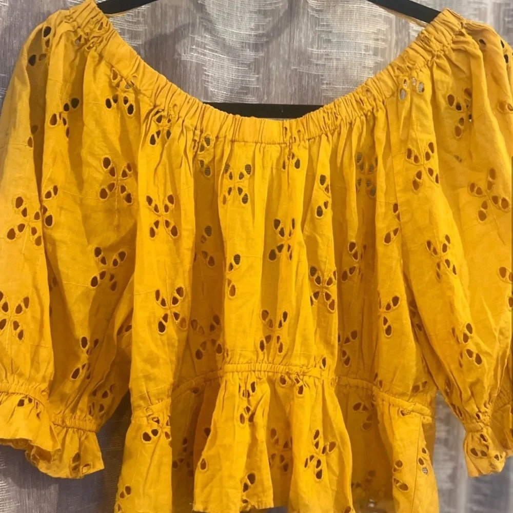 Free People Gardenia Eyelet Summer Top, NEW